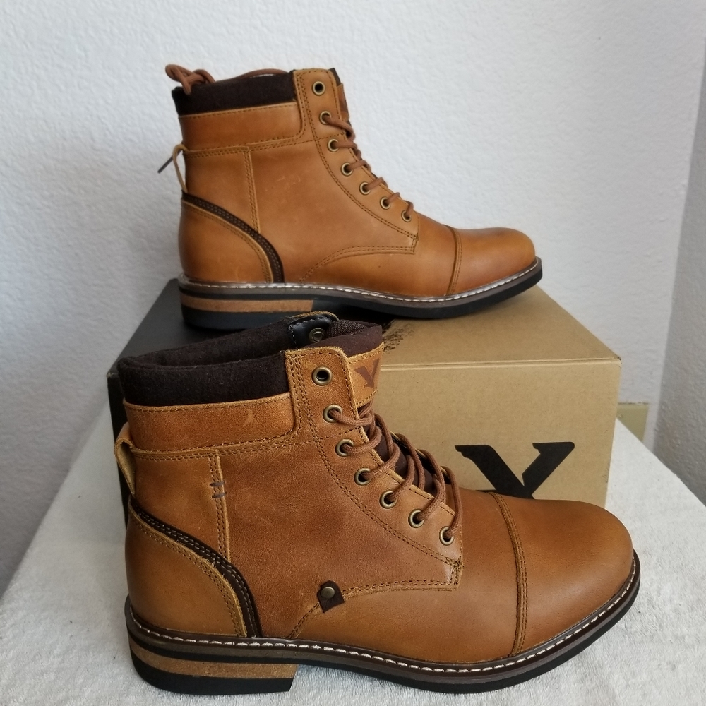 Territory Yukon Cap Toe Ankle bootsLeather Boots Sz 9.5 Mens New